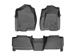 440031-440612 Weather Tech Floor Liner, Front & Rear Crew Cab, Black, LB7 LLY LBZ, 2001-2007, Duramax medium